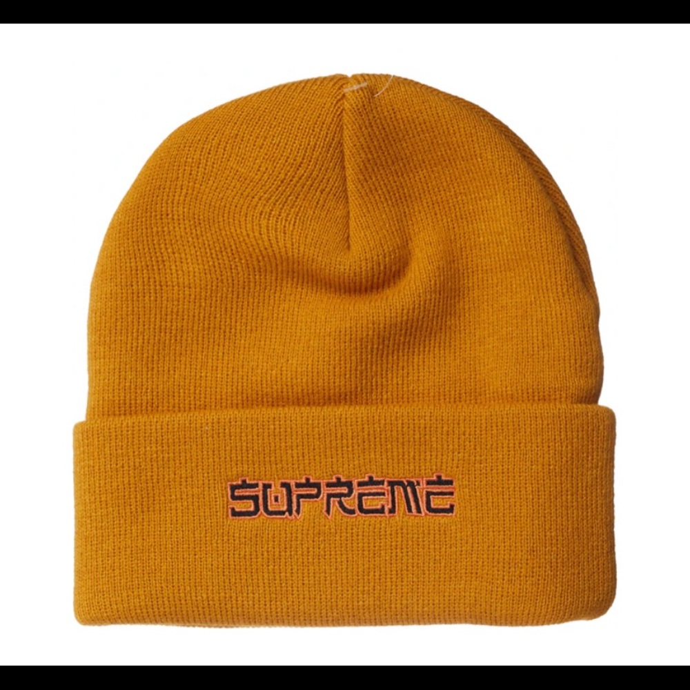 Mustard supreme demon beanie NWT